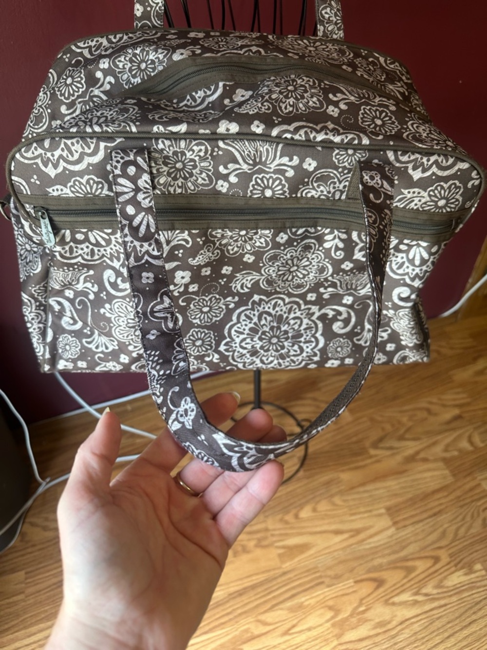 Thirty one woodblock floral large weekender duffle bag - Picture 9 of 14